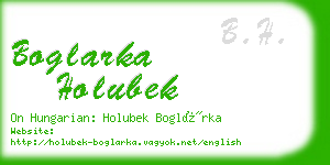 boglarka holubek business card